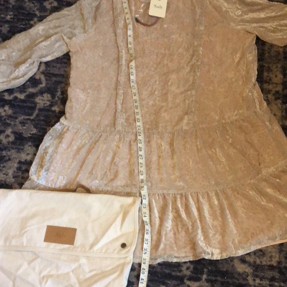 NWT Salt Velvet Burnout Dress Ivory XXL - Picture 6 of 14